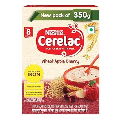 CERELAC Baby Cereal with Milk, Wheat Apple Cherry,