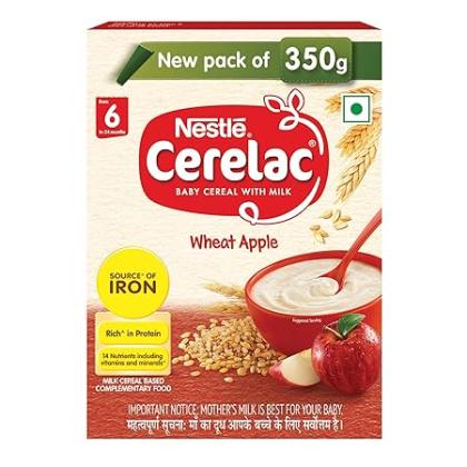 CERELAC Baby Cereal with Milk, Wheat Apple, Stage 