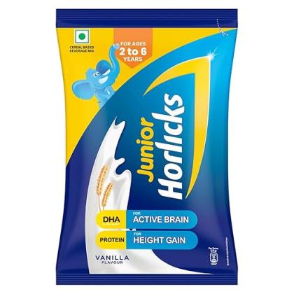 Junior Horlicks Nutrition Drink Vanilla Pouch, 400